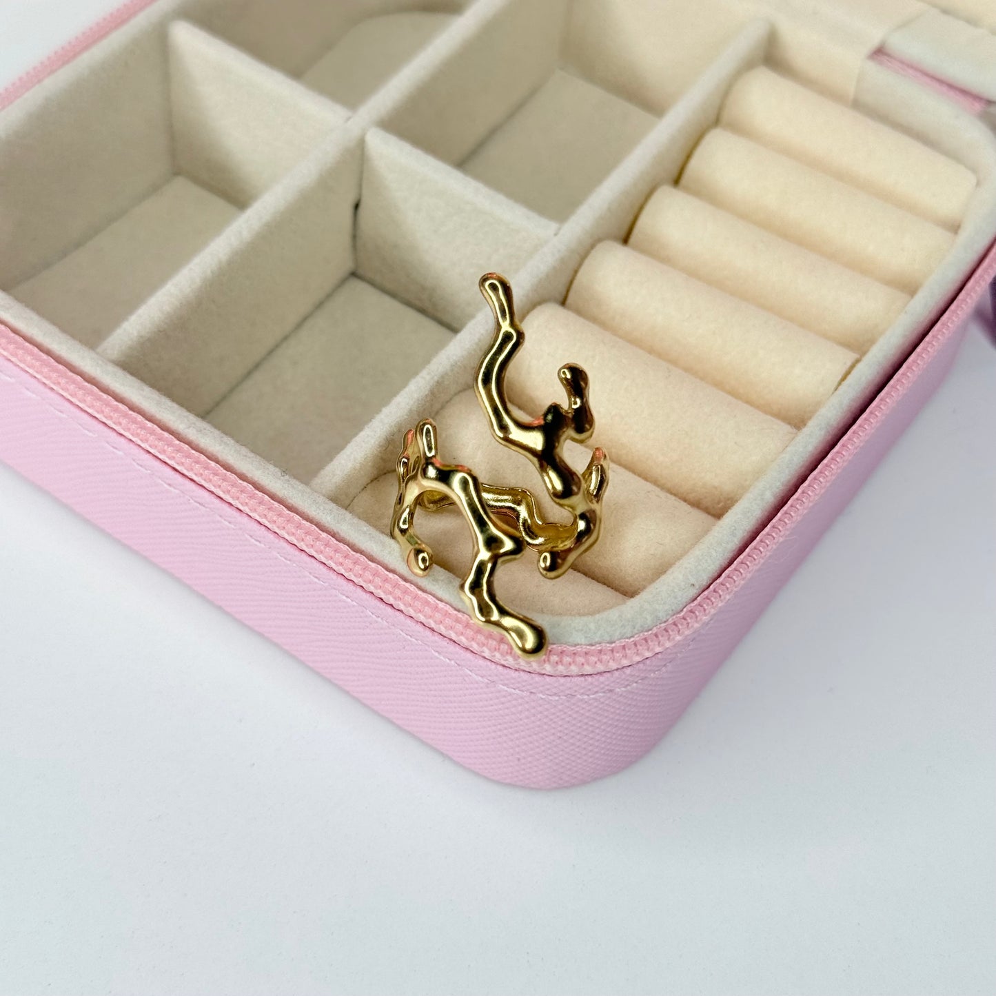 Anillo abstracto CHAPA DE ORO 18k(S74)