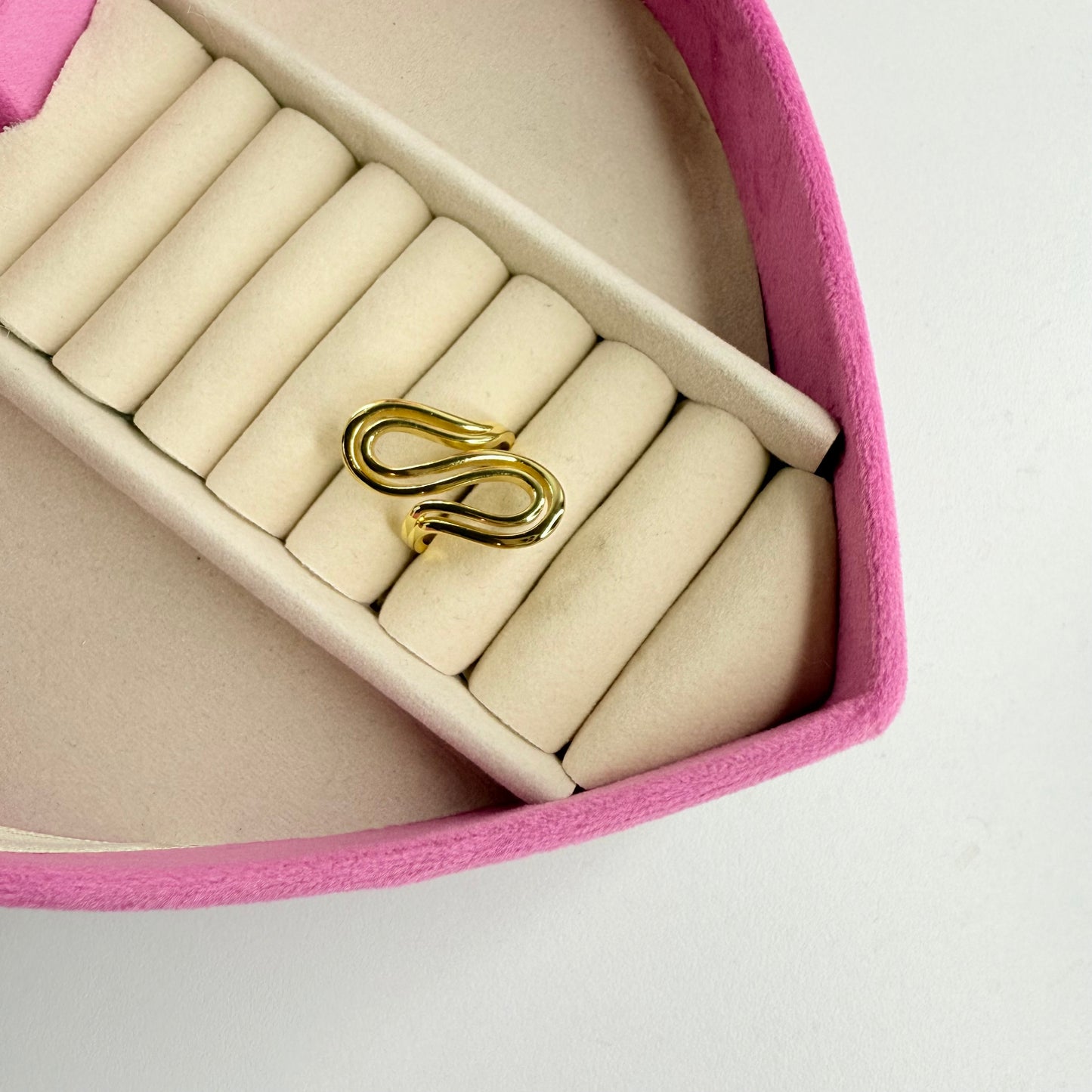 Anillo camino ajustable CHAPA DE ORO 18k(P152)