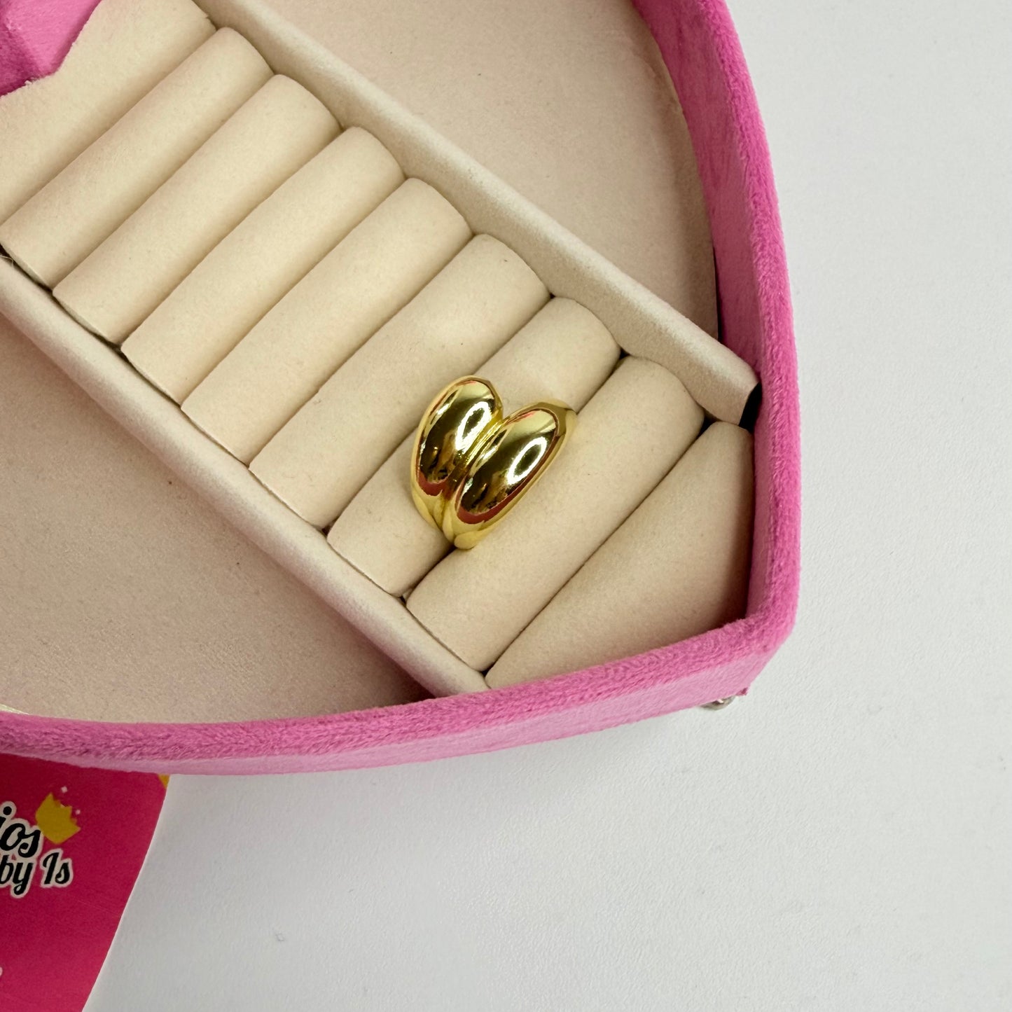 Anillo gotas ajustable CHAPA DE ORO 18k(S42)
