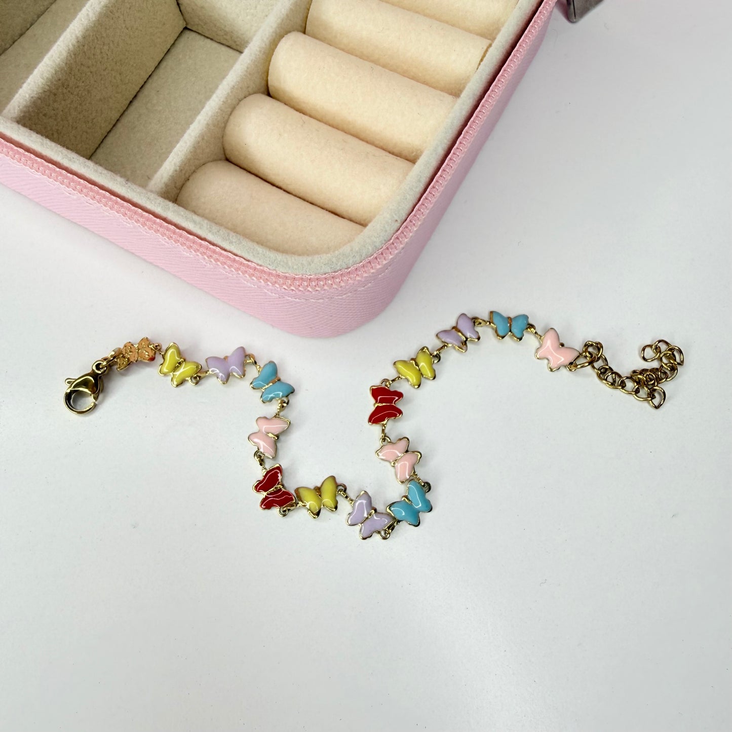 Pulsera mariposas CHAPA DE ORO 18K(S71)
