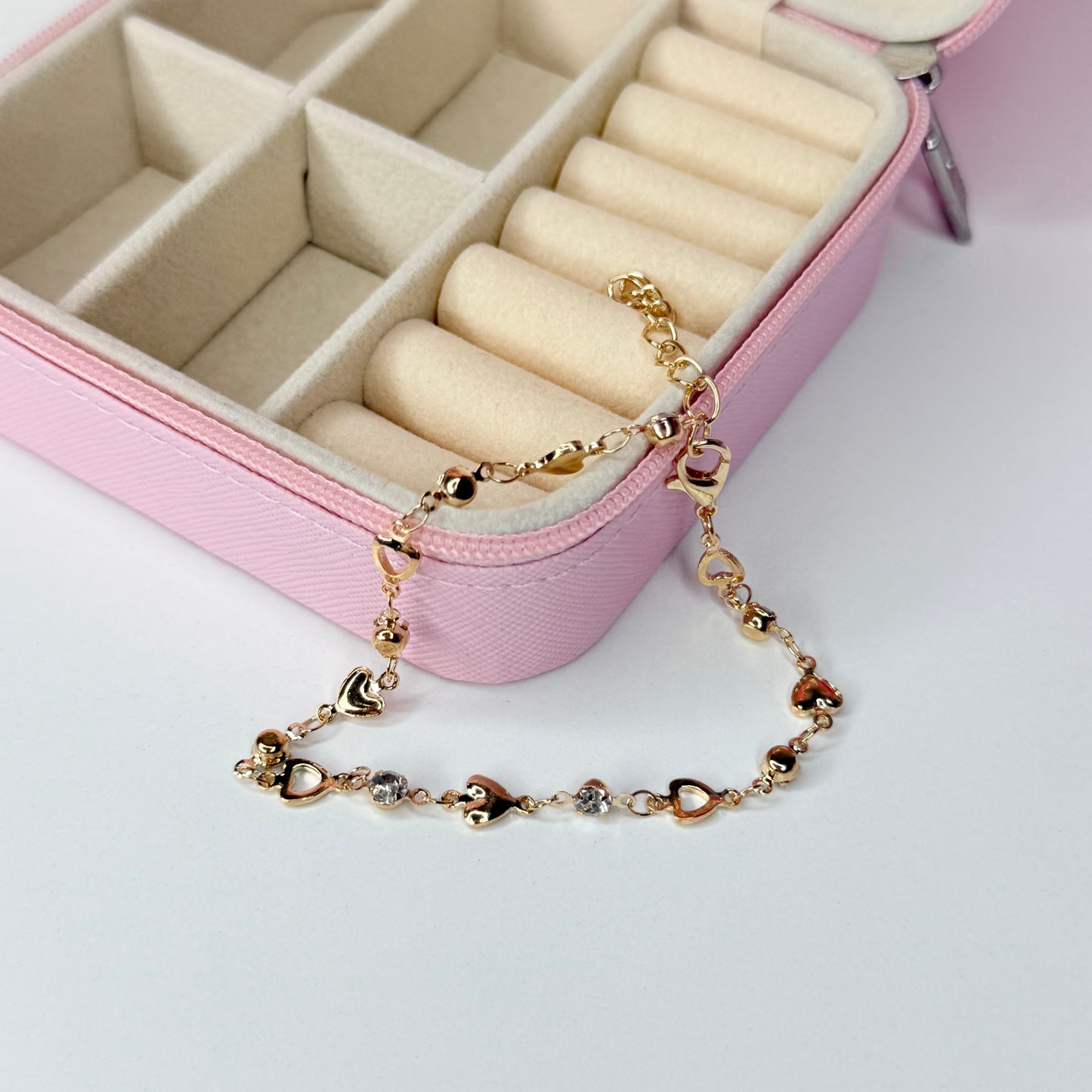 Pulsera corazón CHAPA DE ORO 18k(L120)