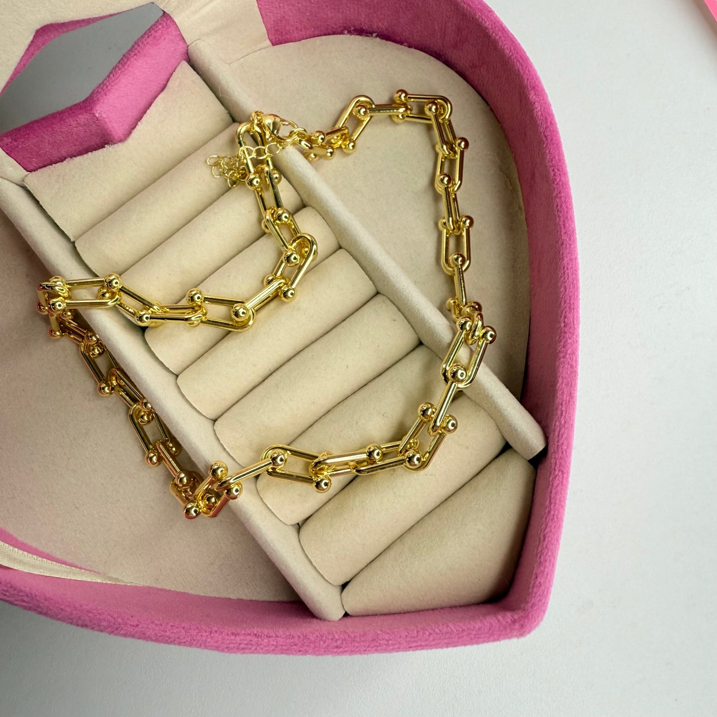 Collar cadena CHAPA DE ORO 18k(P161)