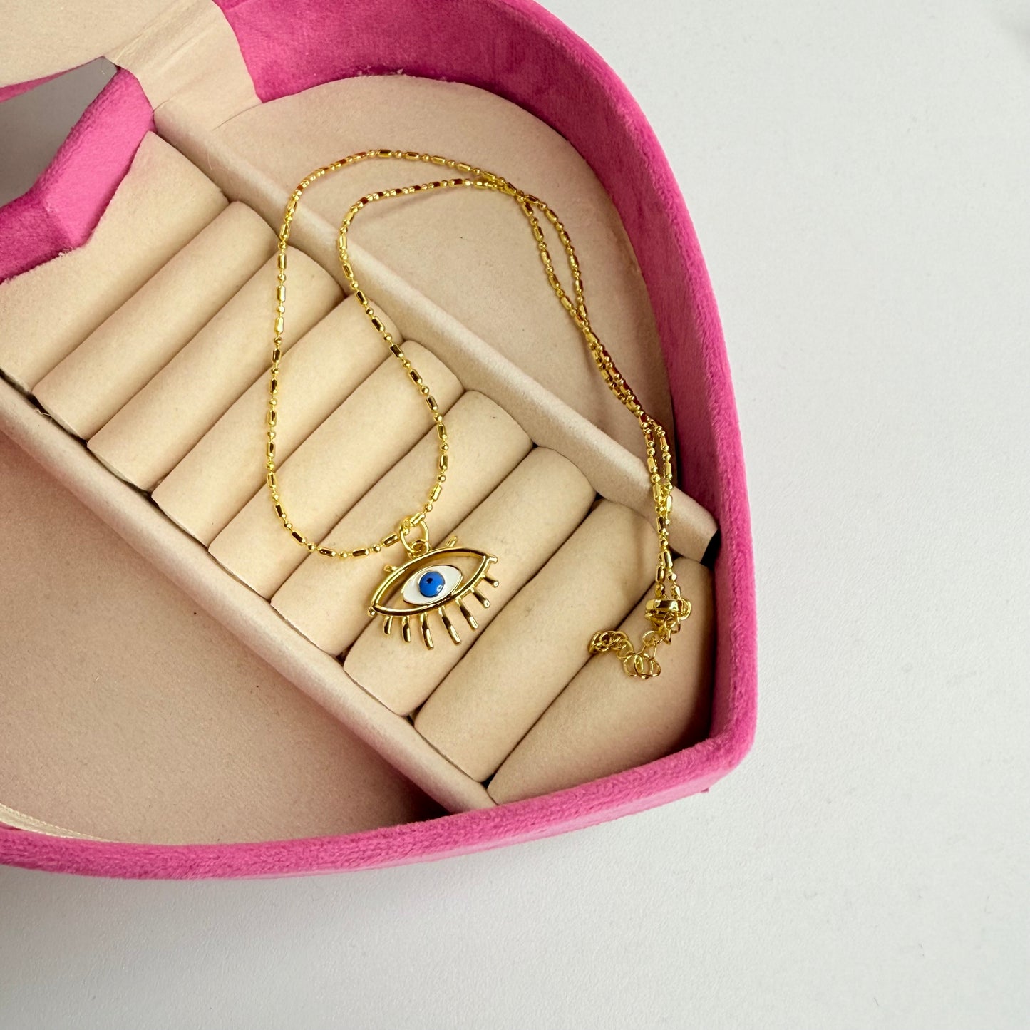 Collar ojo turco CHAPA DE ORO 18k(S72)