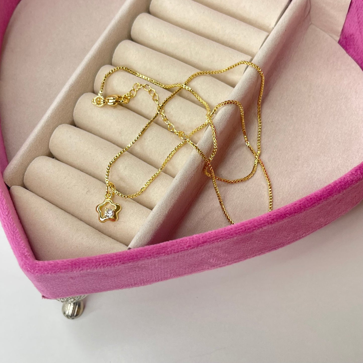 Collar estrella CHAPA DE ORO 18k(E239)