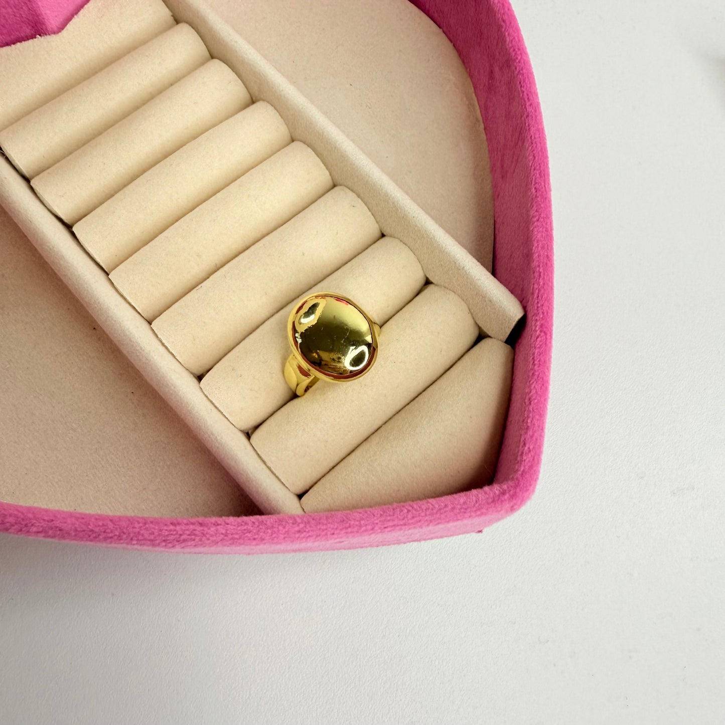 Anillo círculo ajustable CHAPA DE ORO 18k(L252)