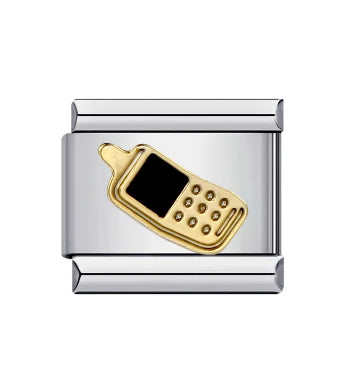 Charm italiano teléfono dorado(W44)
