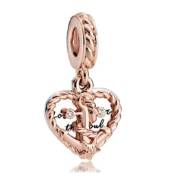 Charm corazon ancla(I195)