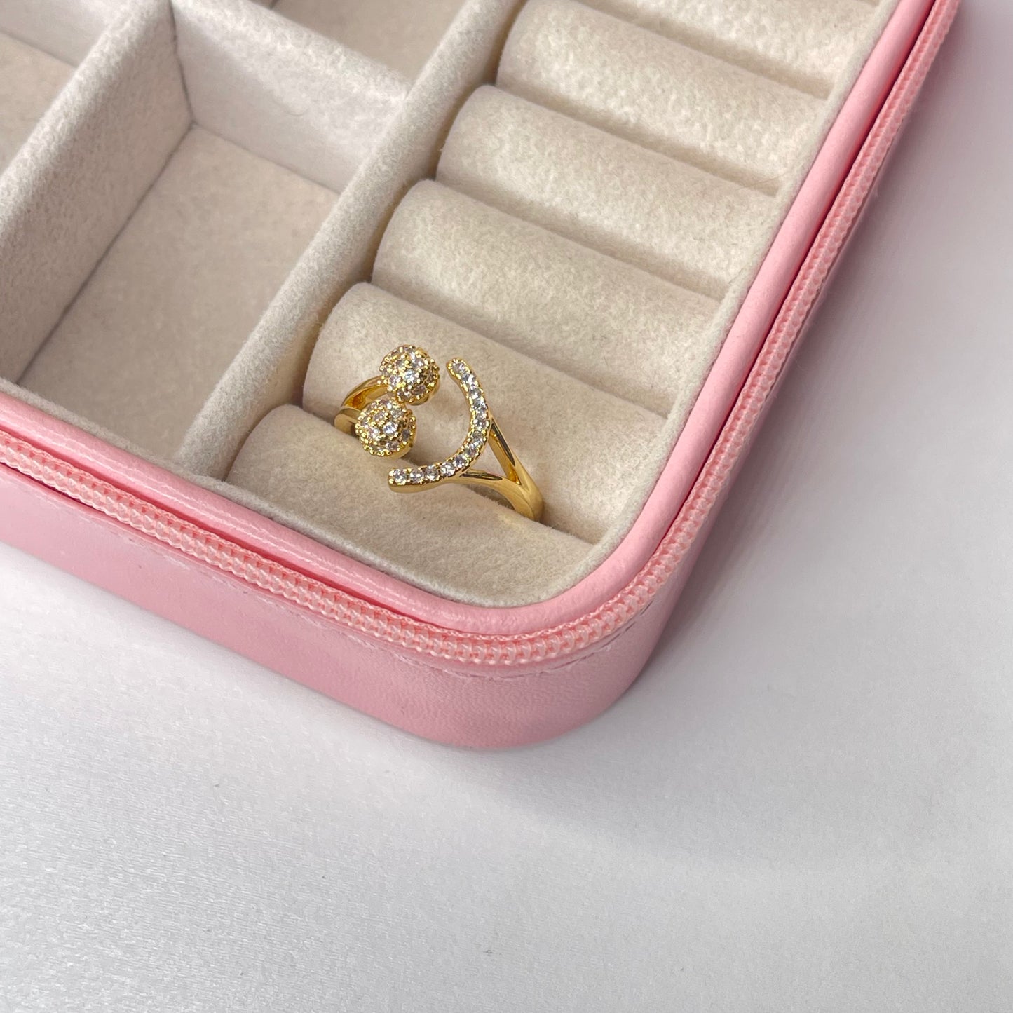 Anillo happy ajustable CHAPA DE ORO 18k(M136)