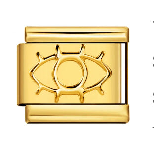 Charm Italiano ojo dorado(W92)