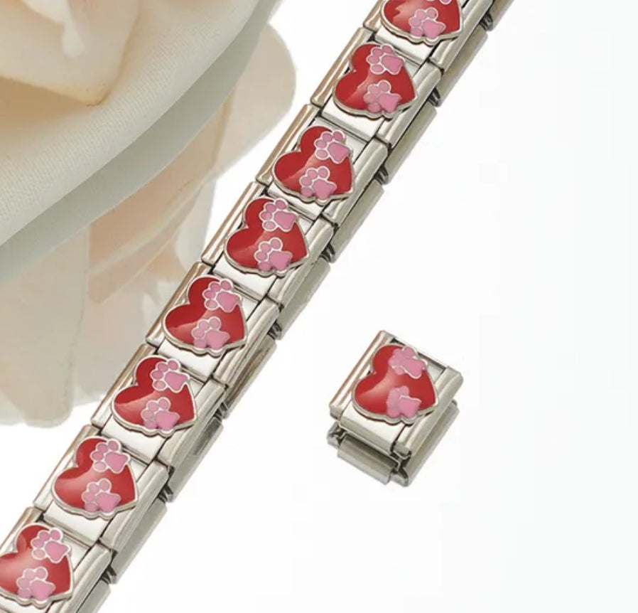 Charm Italianos corazón perrito(W85)