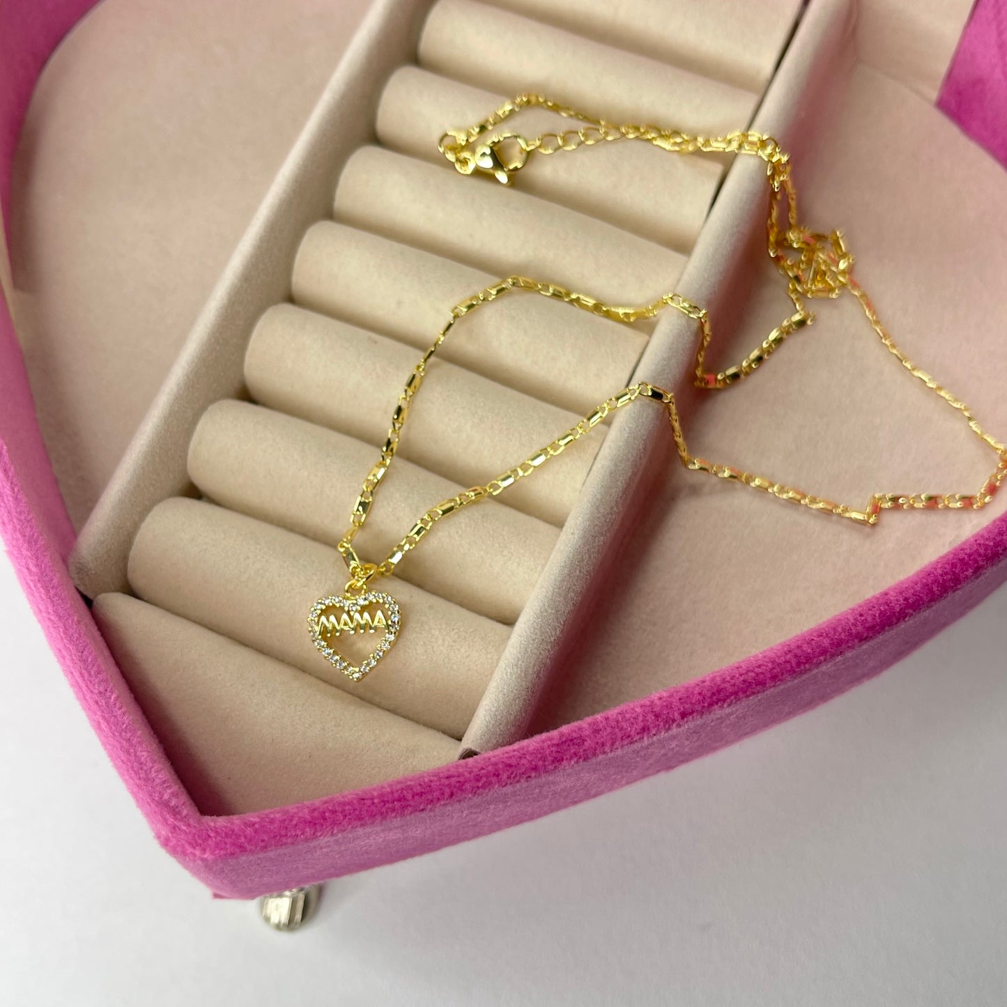 Collar corazon mama CHAPA DE ORO 18k(M112)