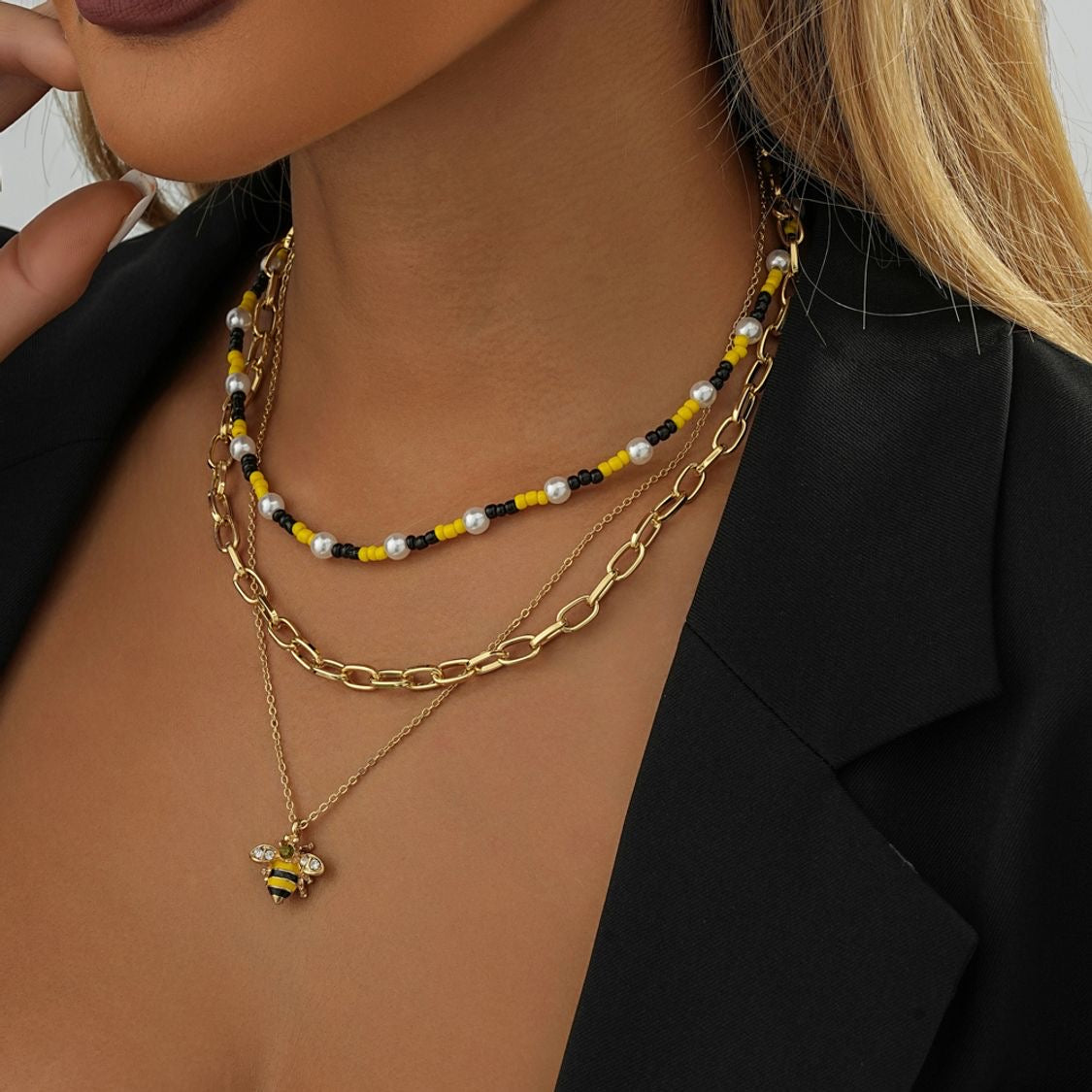Collar capas abeja(C158)