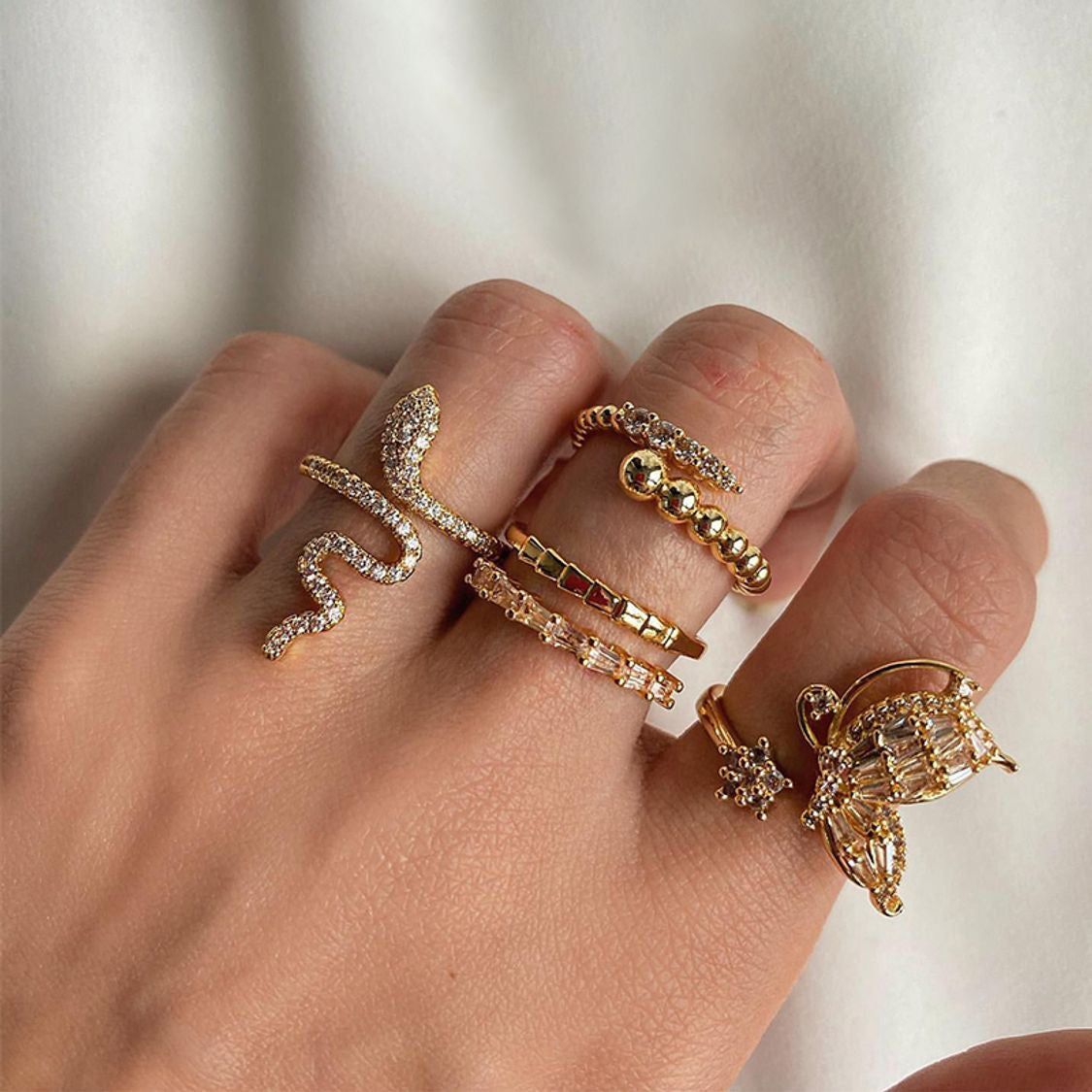 Anillos set seriente 4 pzs(G146)