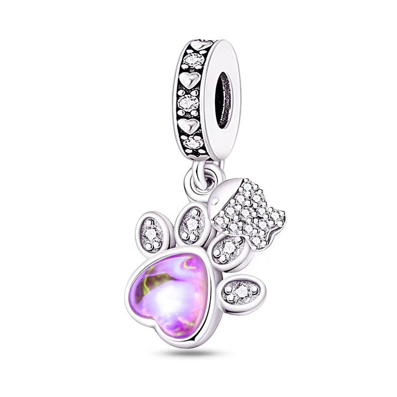 Charm huella morado(AA83)