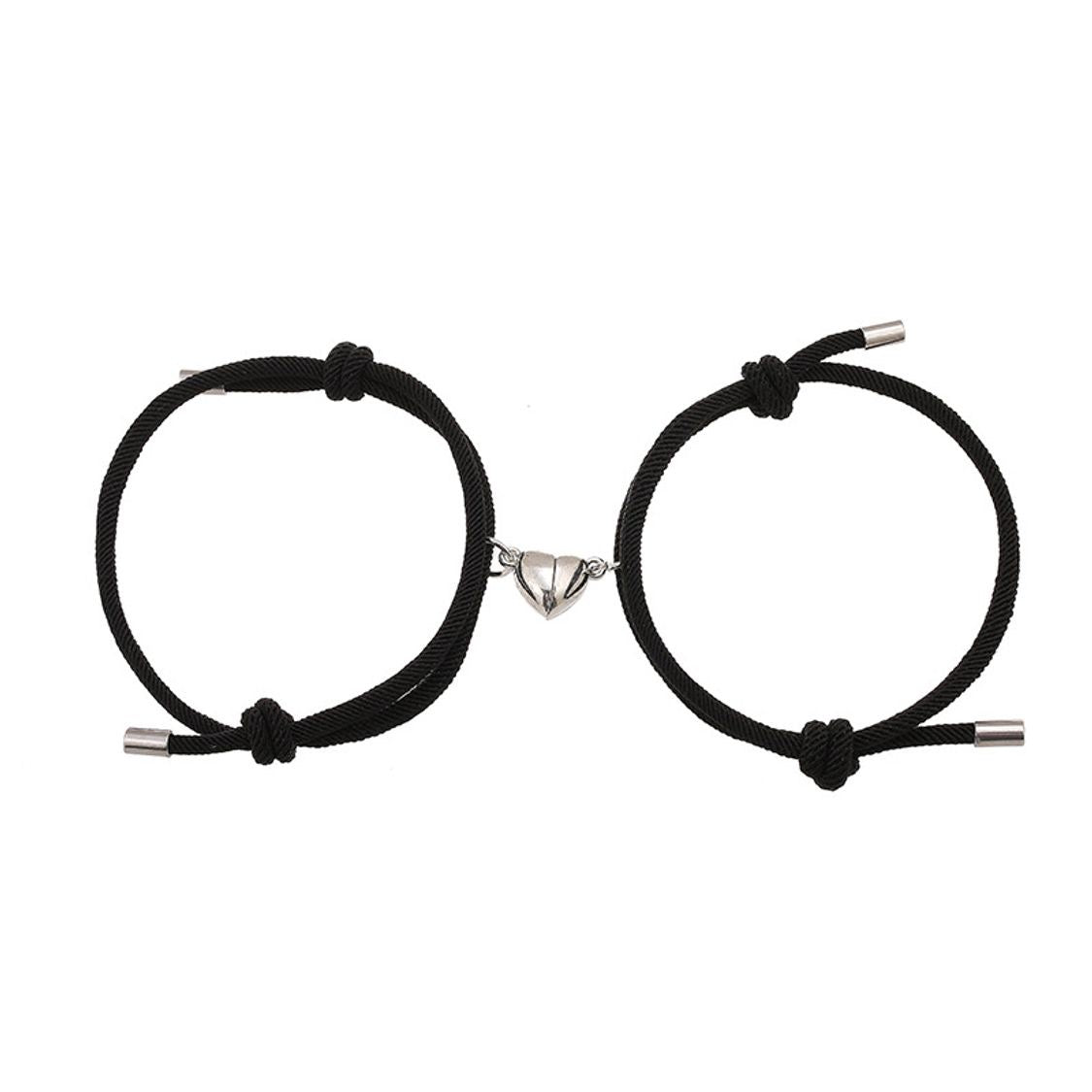 Pulseras set negro pareja 2pzs(U34)