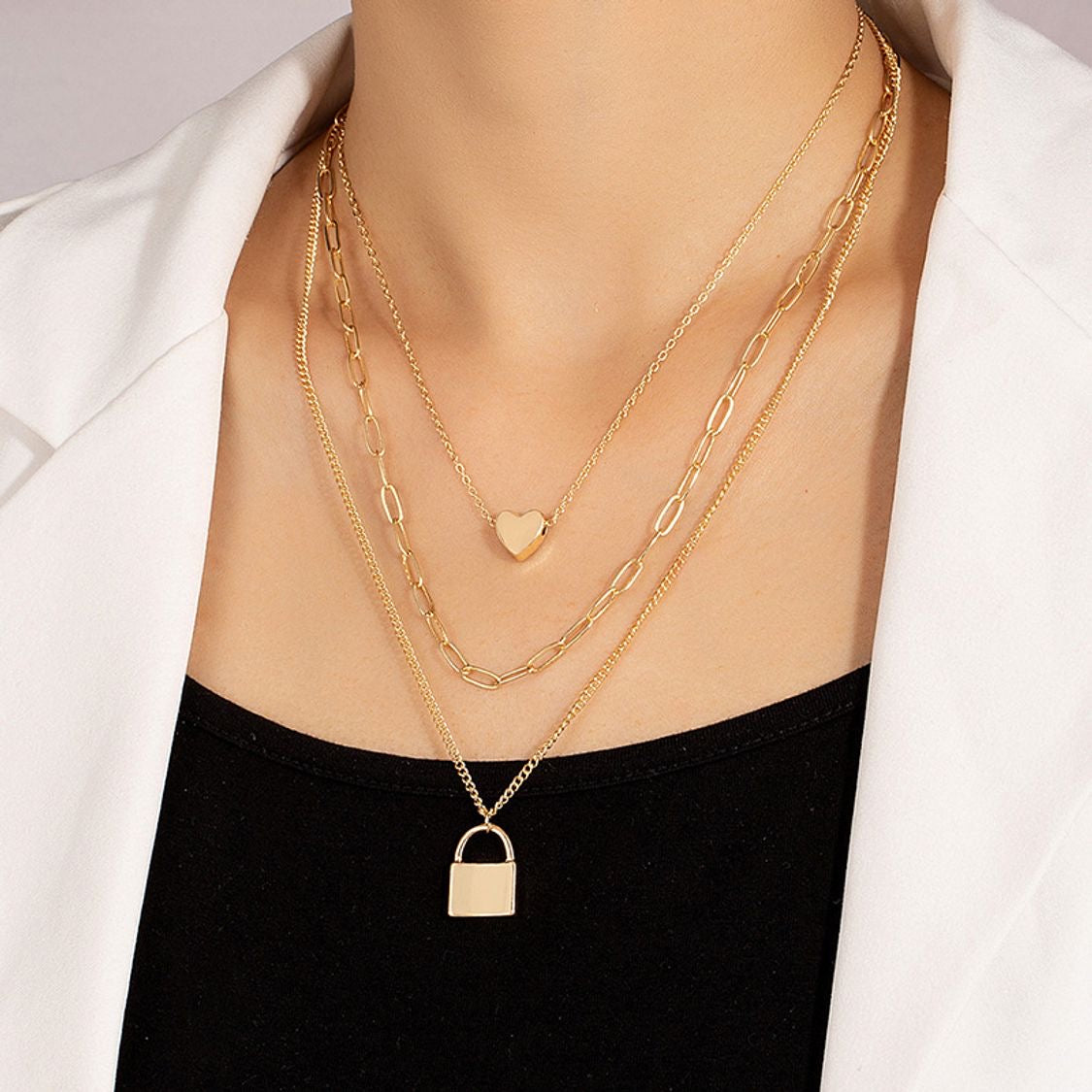 Collares capas dorados(L161)
