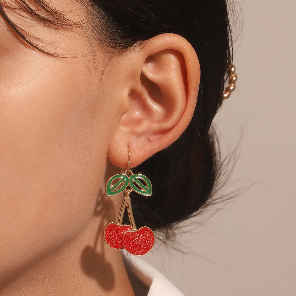 Aretes cerezas(H121)