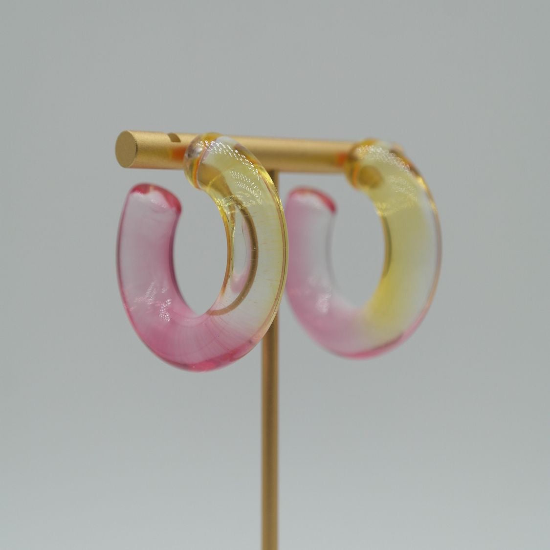 Arracadas rosa amarillo(J162)