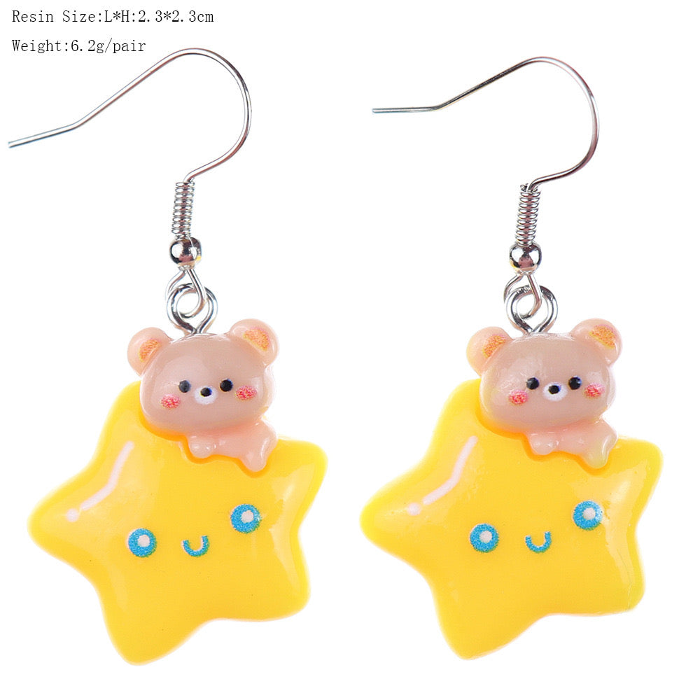 Aretes estrella oso(K133)