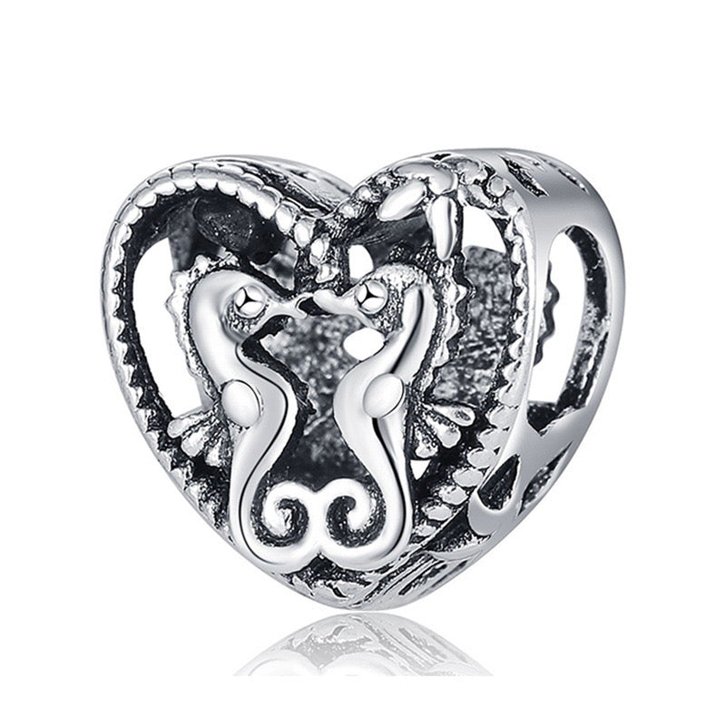 Charm corazón caballos de mar(R130)