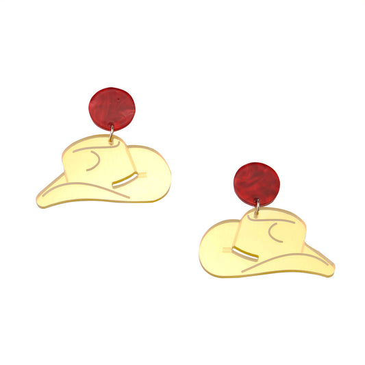 Aretes sombrero vaquero(J149)