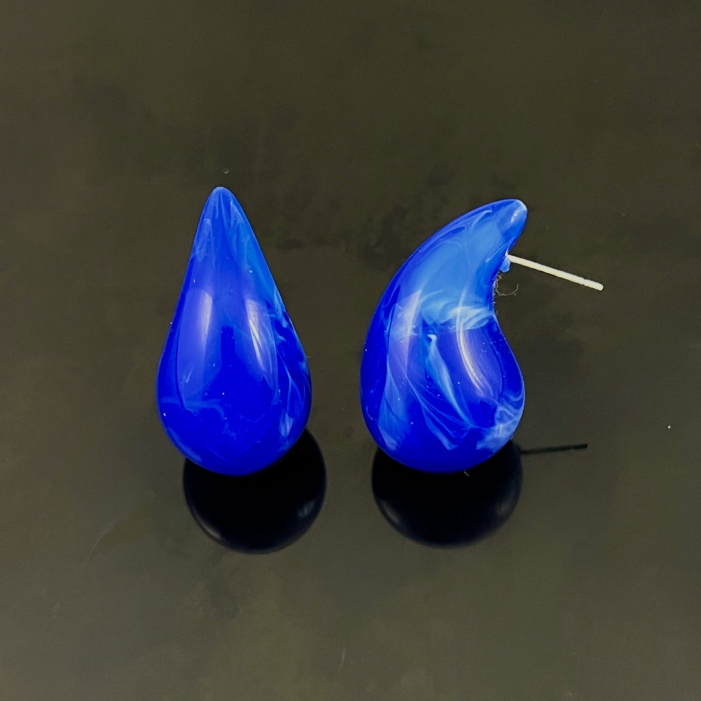 Aretes azul gota(H131)