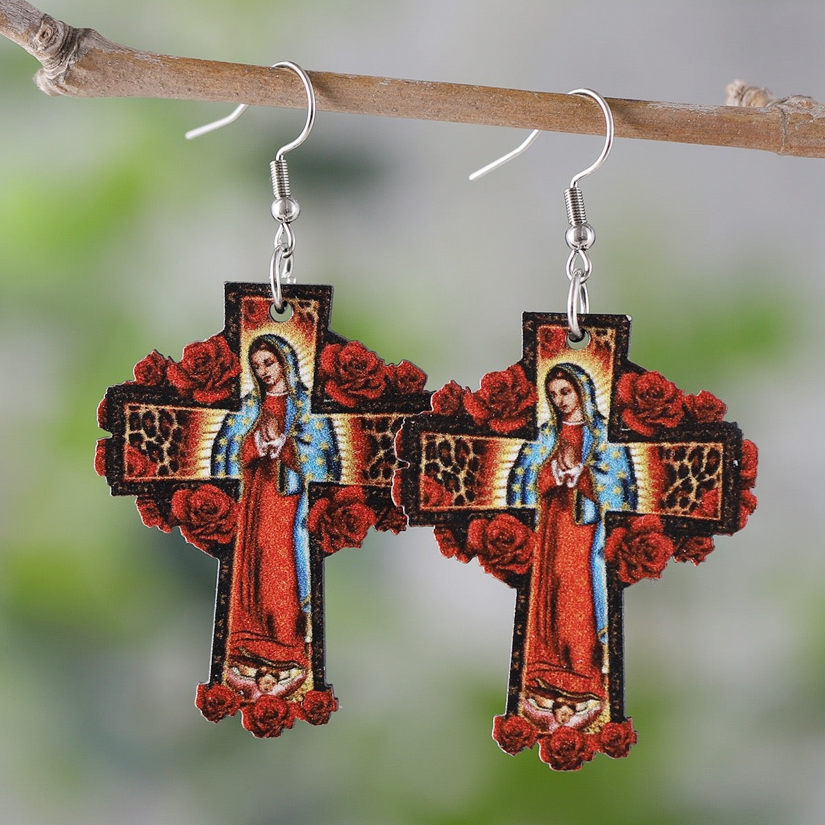 Aretes virgen cruz(G126)