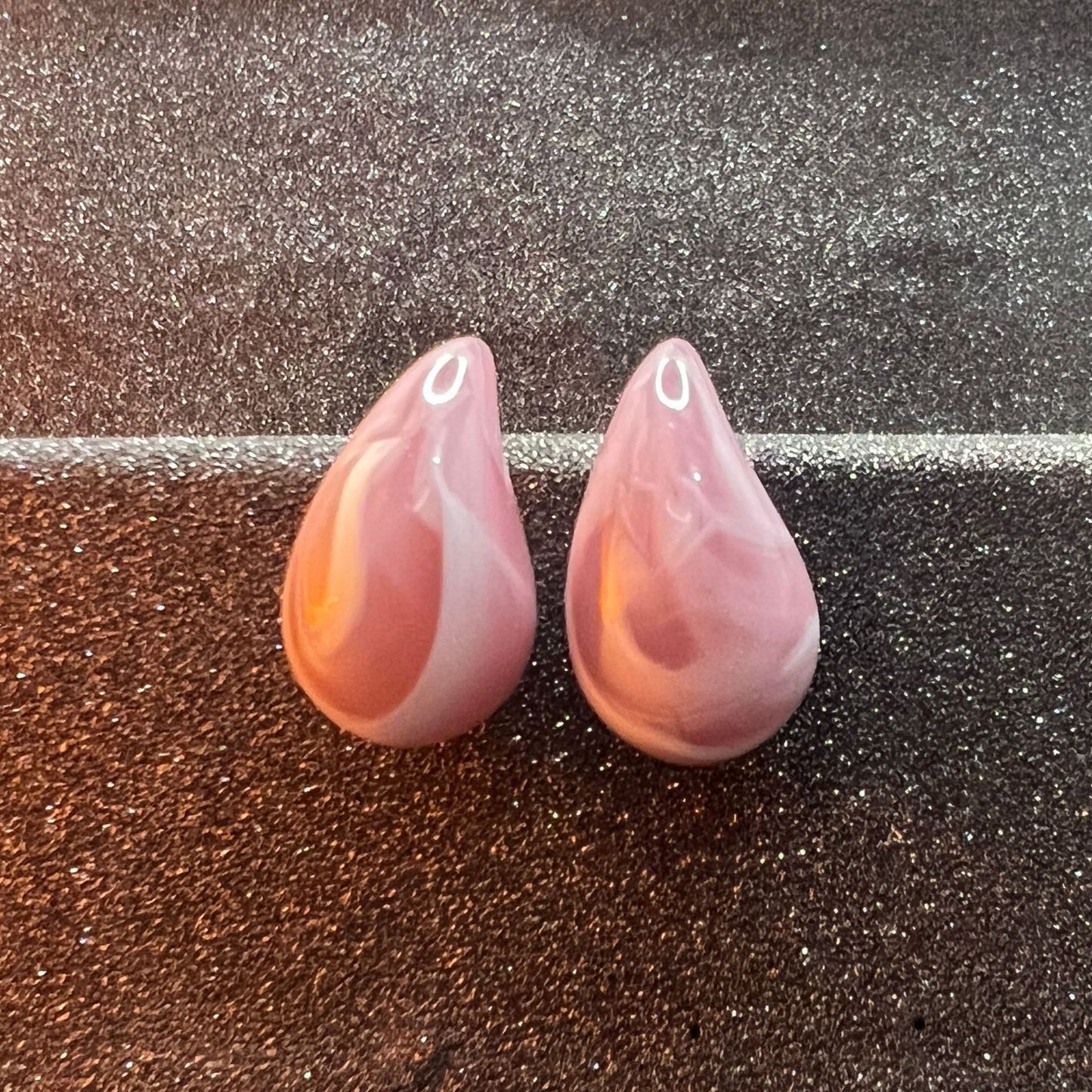 Aretes gota rosa(AA49)