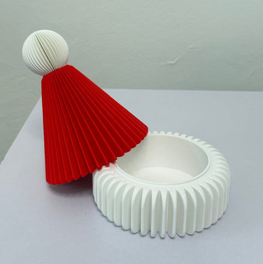 Caja gorro de navidad 18cm alto
