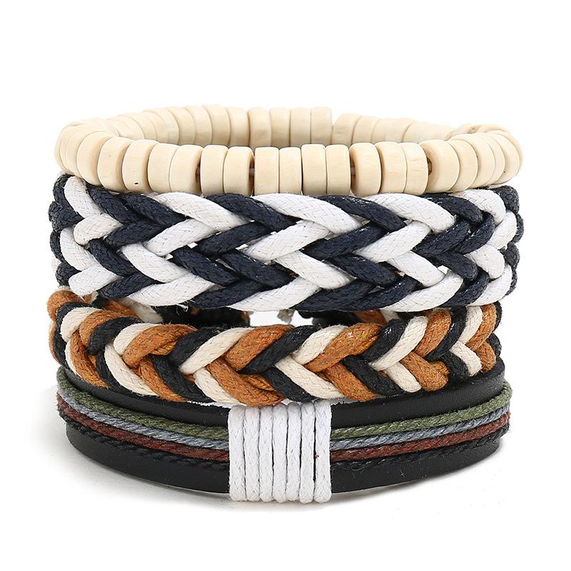 Pulseras set gris 4 pzs(J139)