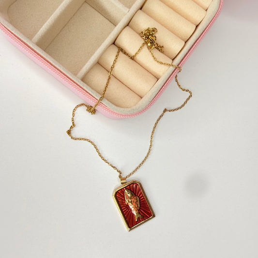 Collar pez CHAPA DE ORO 18k(AA08)