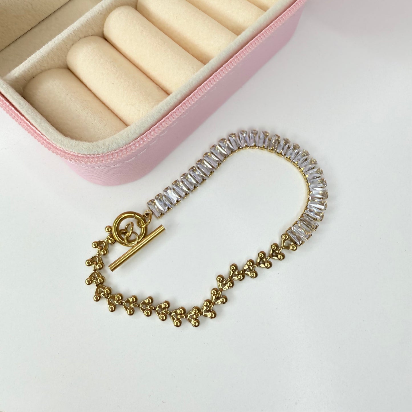 Pulsera elegant CHAPA DE ORO 18k(R104)