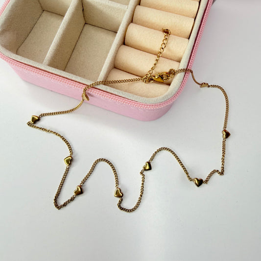 Collar corazones CHAPA DE OR 18k(AA61)