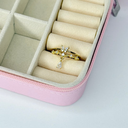 Anillo mariposa ajustable CHAPA DE ORO 18k(K174)