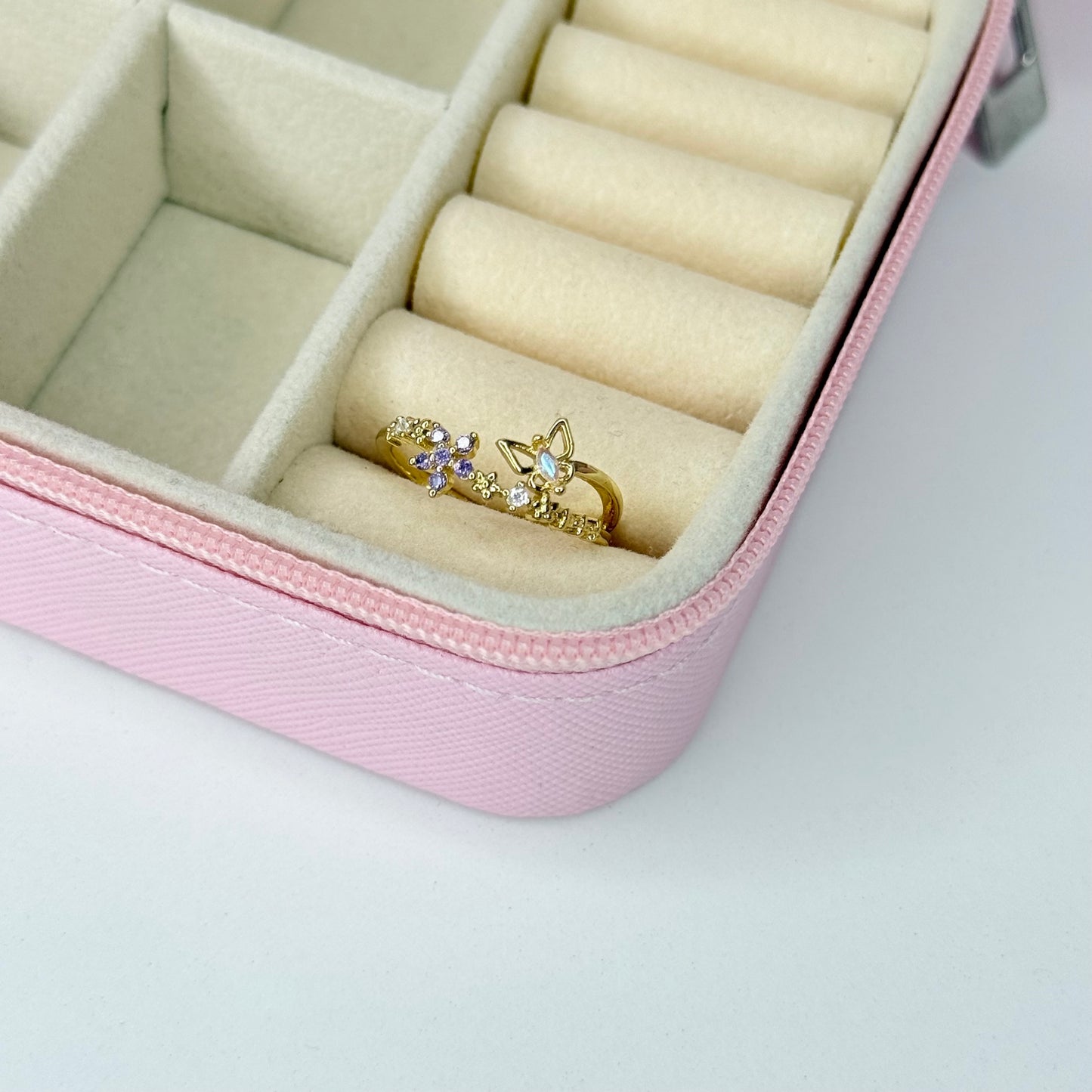 Anillo mariposa ajustable CHAPA DE ORO 18k(K211)