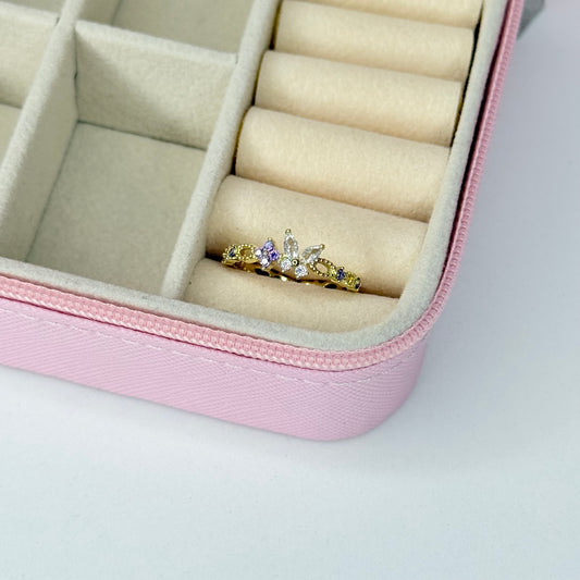 Anillo mariposa ajustable CHAPA DE ORO 18k(K187)