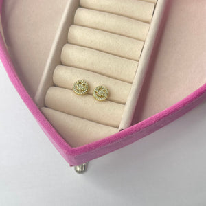 Aretes happy face CHAPA DE ORO 18k(K202)