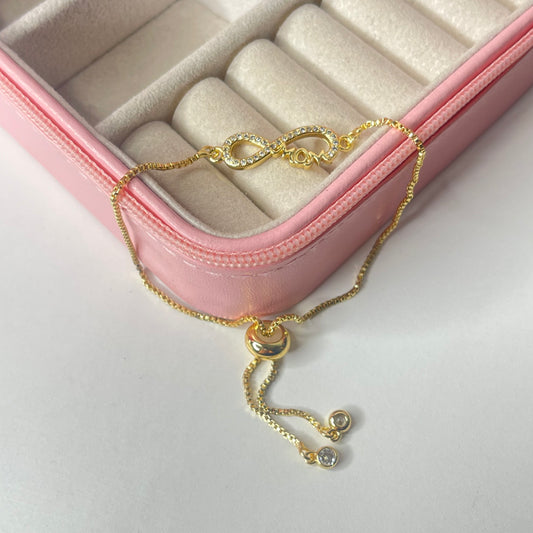 Pulsera infinito mom CHAPA DE ORO 18k(M167)