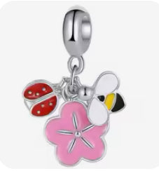 Charm abeja flor(B125.5)