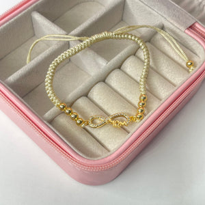 Pulsera mom infinito CHAPA DE ORO 18k(BB64)