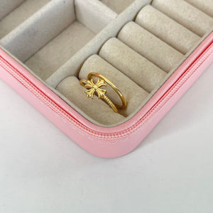 Anillo doble cruz ajustable CHAPA DE ORO 18k(R61)