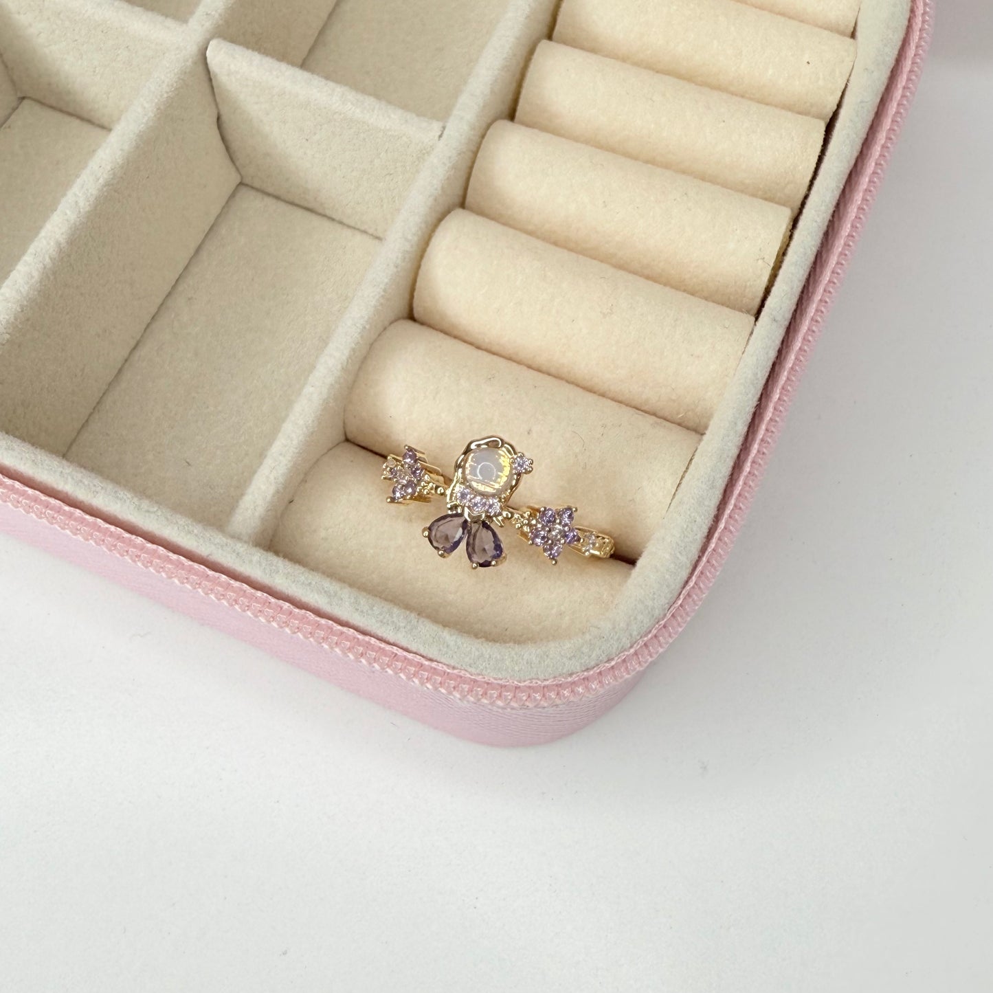 Anillo rapunzel ajustable CHAPA DE ORO 18k(C131)
