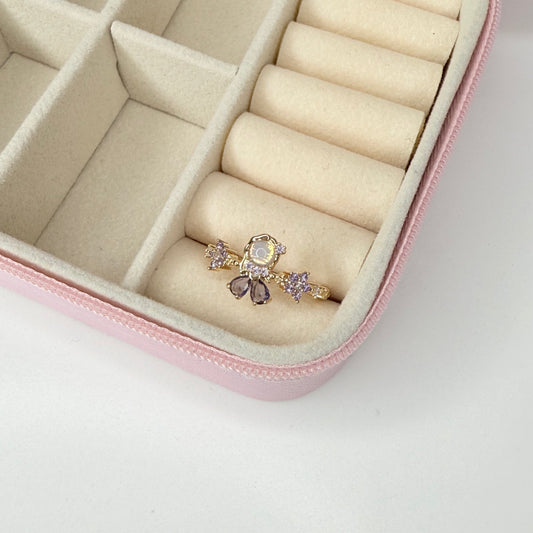 Anillo rapunzel ajustable CHAPA DE ORO 18k(C131)