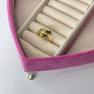 Anillo manos ajustable CHAPA DE ORO 18k(Q32)