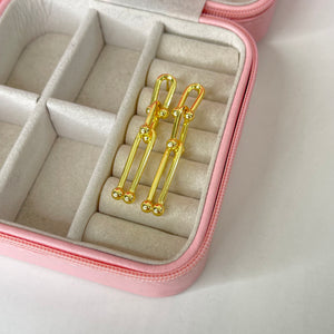 Aretes colgantes CHAPA DE ORO 18k(M187.5)