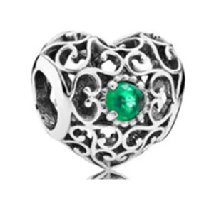 Charm corazon verde(Q10)