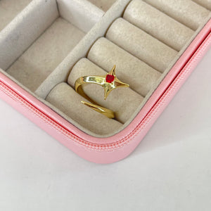 Anillo estrella ajustable CHAPA DE ORO 18k(R23)