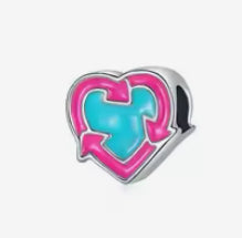 Charm corazon flechas(X48)