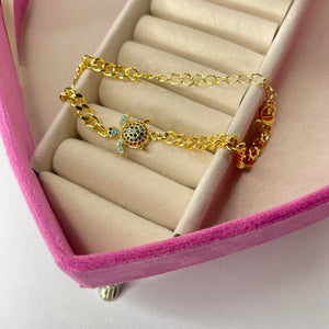 Pulsera tortuga CHAPA DE ORO 18k(U2)