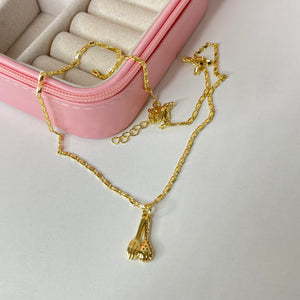 Collar tenedor cuchara CHAPA DE ORO 18k(U12)